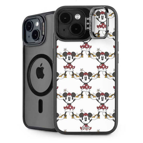 Disney Minnie Mouse Pattern Formation iPhone 15 Kickstand Case